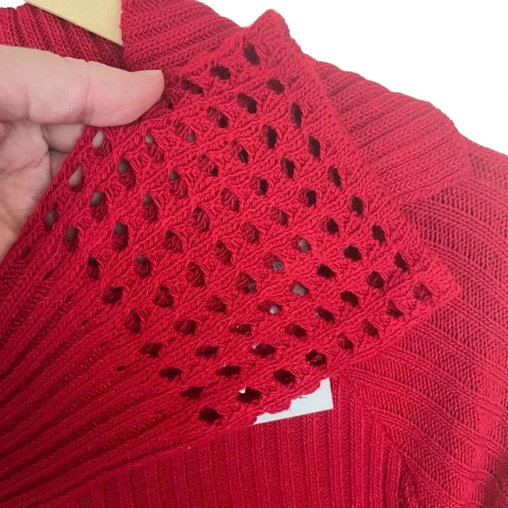 Style One Ribbed Eyelet Sweater - Picture 5 of 9